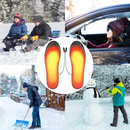 Electric Heated Insoles USB Foot Warmer Pads