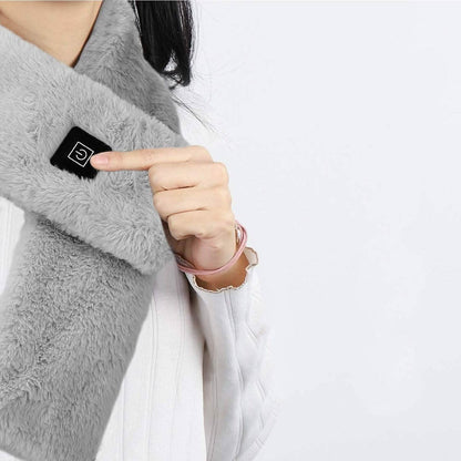 Electric Heated Scarf USB Heating Neck Shawl Soft Warm Scarves with 3 Heating Modes