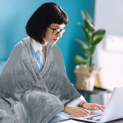 Electric Heated Throw Flannel Heated Blanket