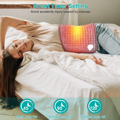 Electric Heating Pad for Back Abdomen Shoulder with 10 Adjustable Temperature Smart Timer Setting