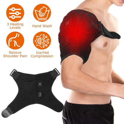 Electric Heating Pad Therapy Shoulder Heating Wrap Compression Sleeve