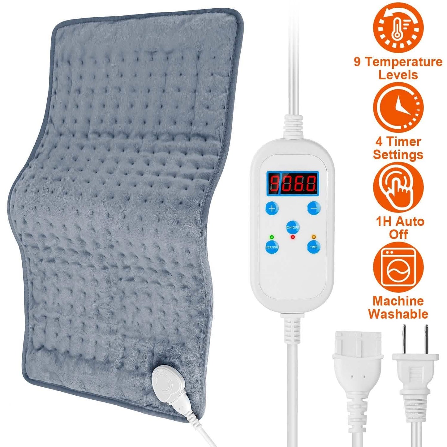 Electric Heating Pad with 9 Temperature Levels