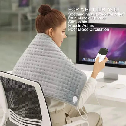 Electric Heating Pads, Washable Heated Blanket for Back Pain Muscle Pain Relieve