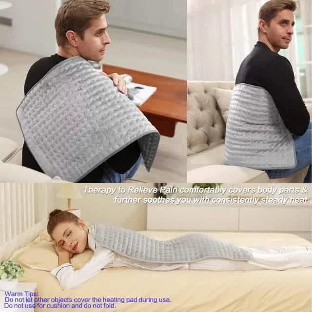 Electric Heating Pads, Washable Heated Blanket for Back Pain Muscle Pain Relieve