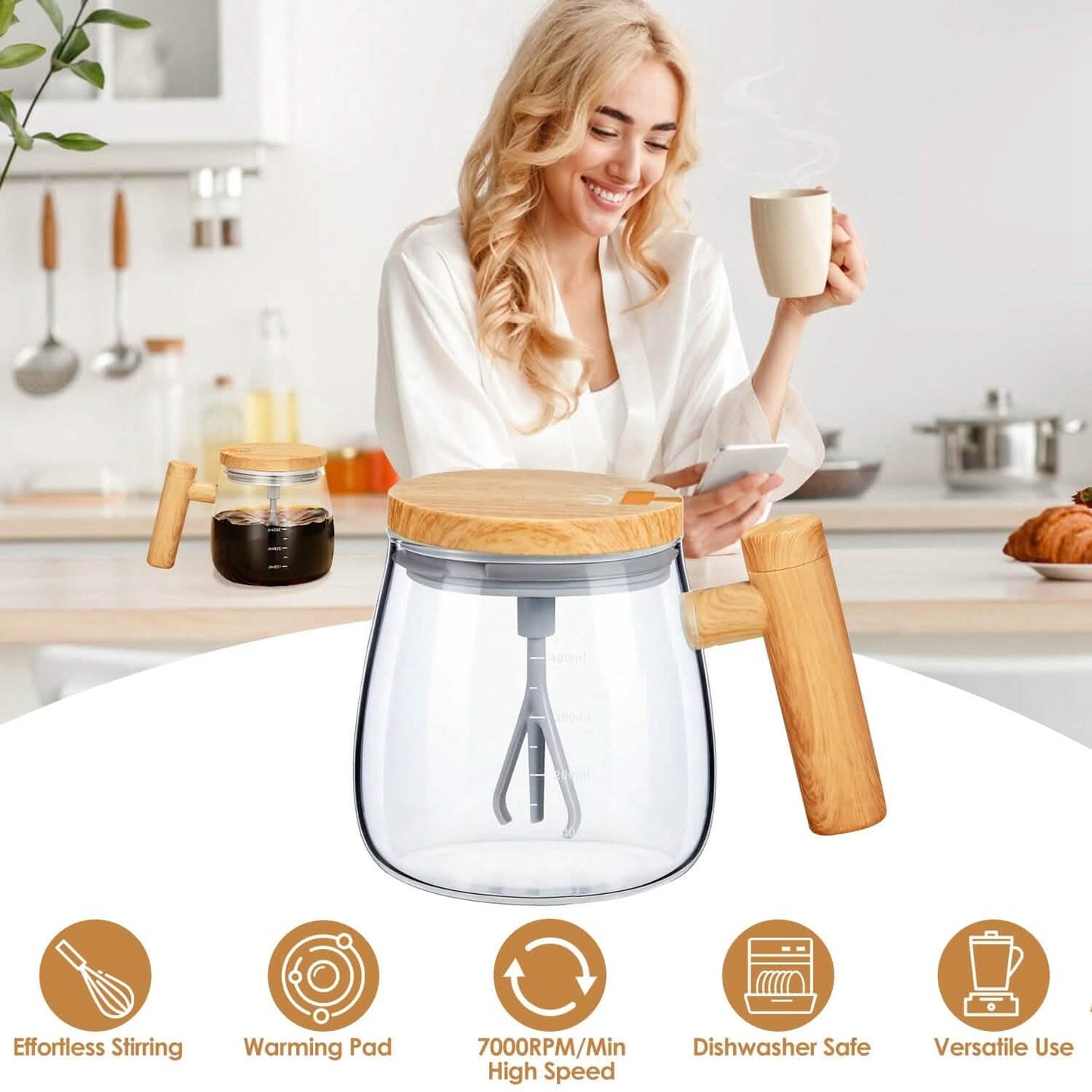 Electric Mixing Mug 400ML High Speed Mixing Cup