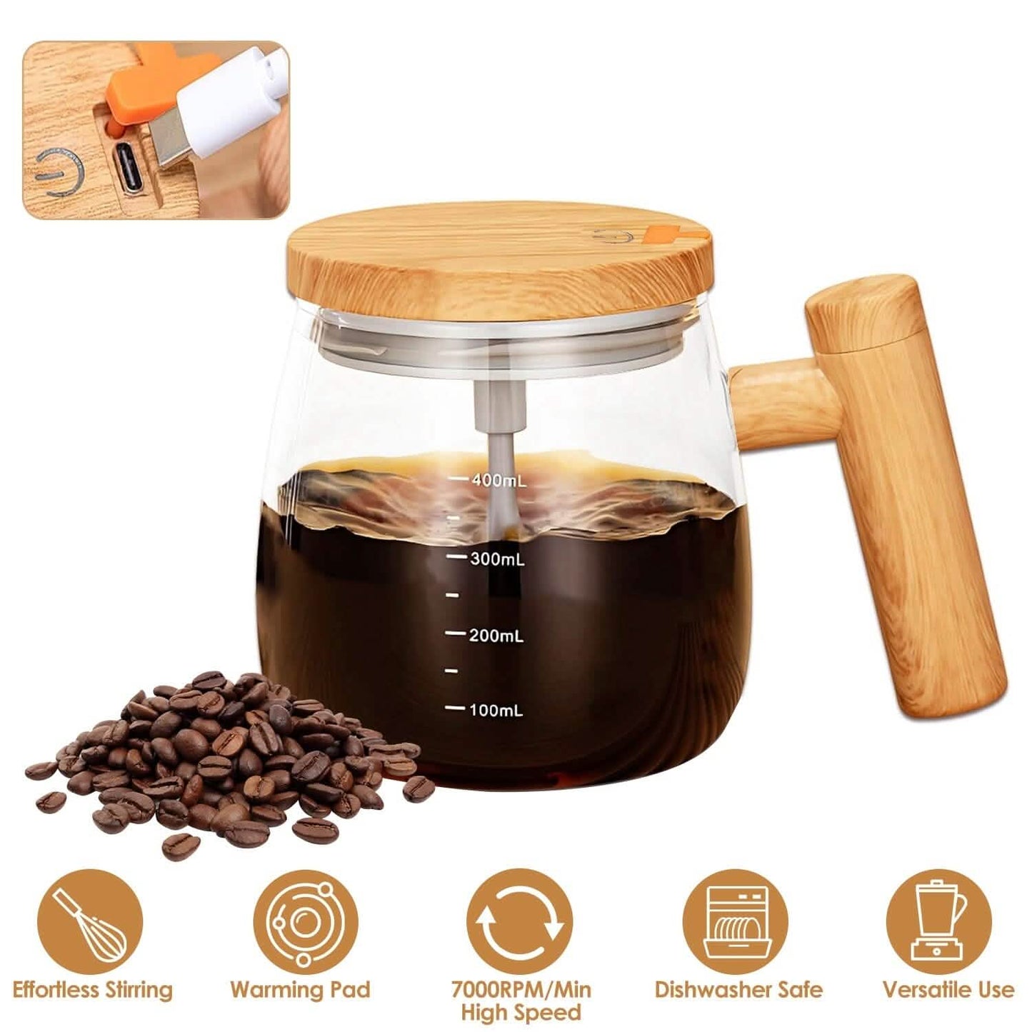 Electric Mixing Mug 400ML High Speed Mixing Cup