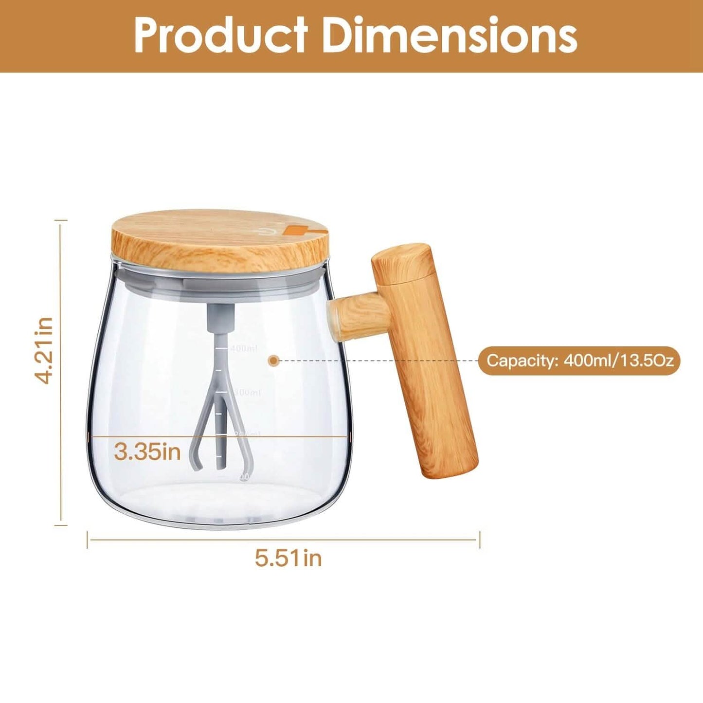 Electric Mixing Mug 400ML High Speed Mixing Cup