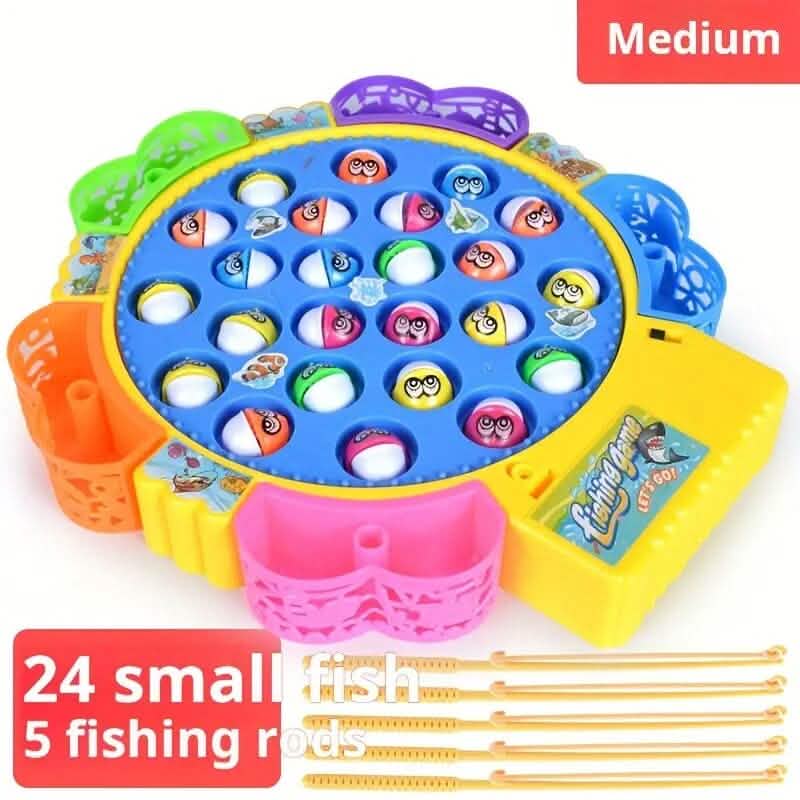 Electric Music Spinning Fishing Disc Toy Set