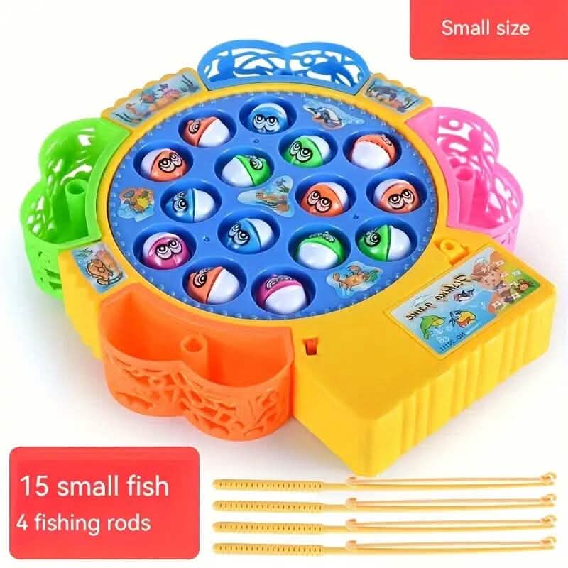 Electric Music Spinning Fishing Disc Toy Set