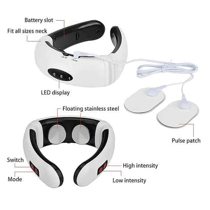 Electric Neck Massager and Pulse Back 6 Modes Power Control