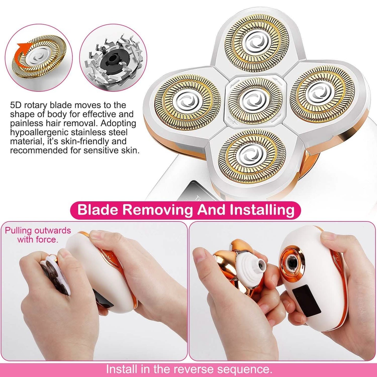 Electric Razor for Women Painless Leg Shaver