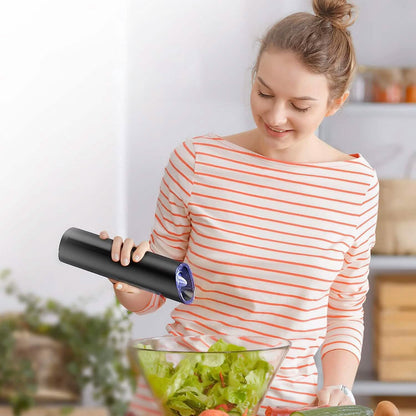 Electric Salt and Pepper Grinder LED Indicator Adjustable Coarseness