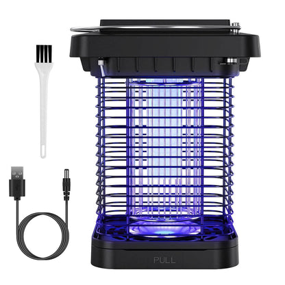 Electric Solar Powered Bug Zapper Lamp IP65 Waterproof for Indoor and Outdoor