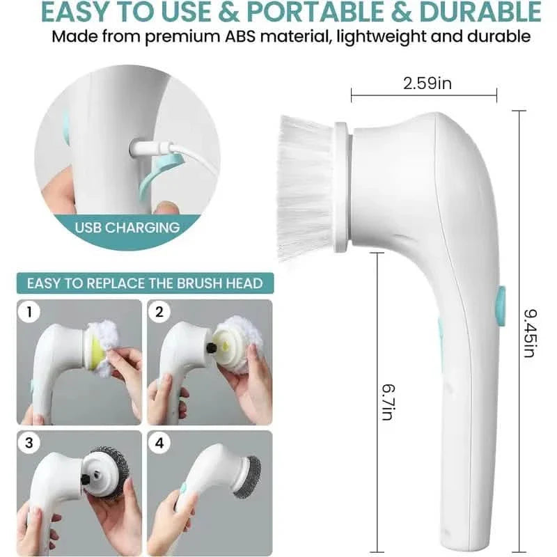 Electric Spin Scrubber for Bathtub, Kitchen, Dish, Sink, Tub and Tile