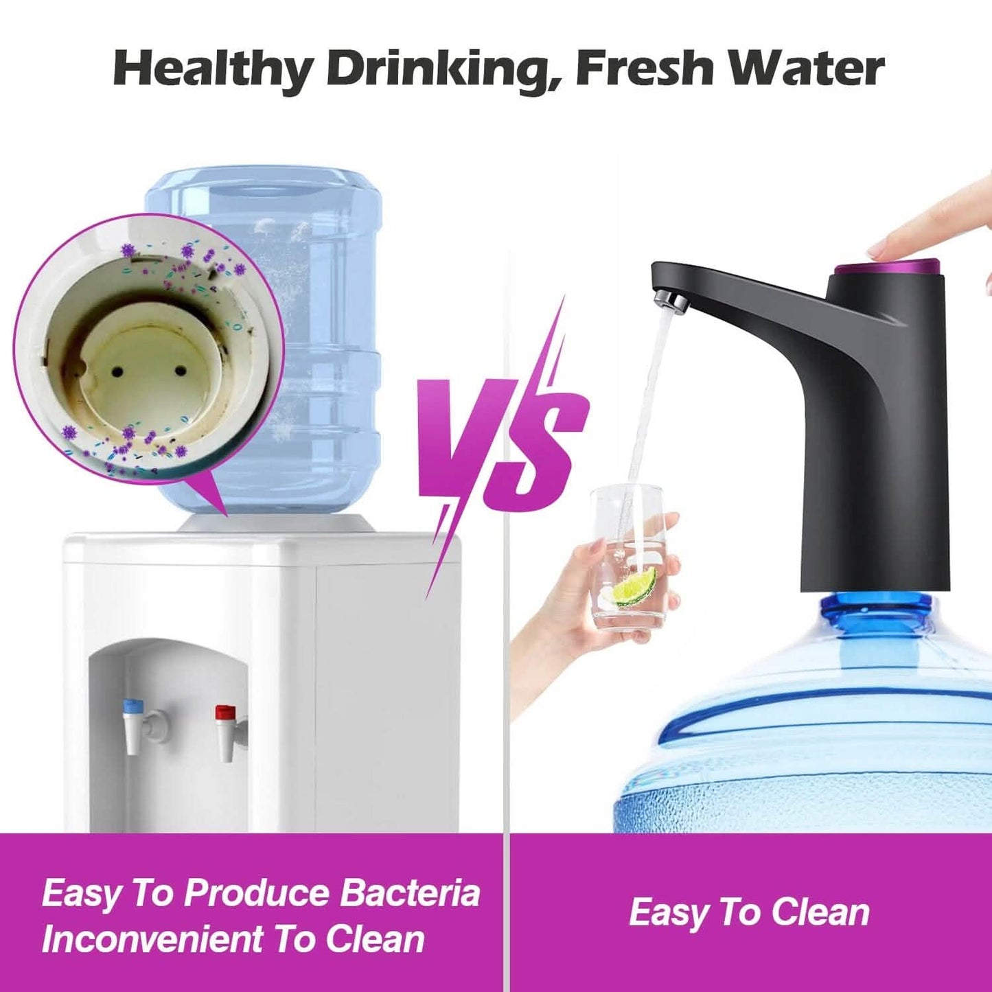 Electric Water Dispenser 40 Gallon USB Rechargeable