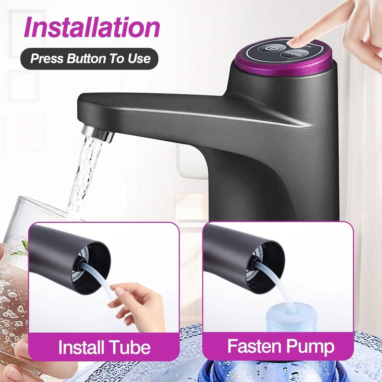 Electric Water Dispenser 40 Gallon USB Rechargeable