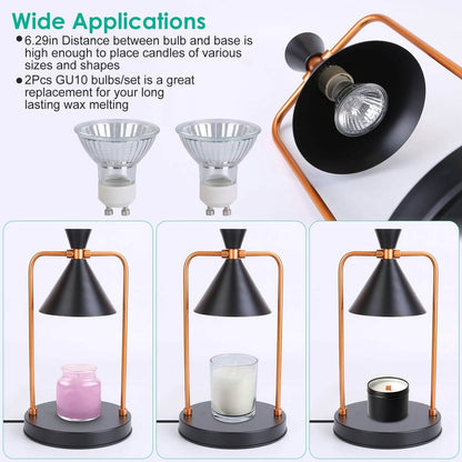 Electric Wax Melt Warmer Lamp Dimmable with 2 GU10 Bulbs