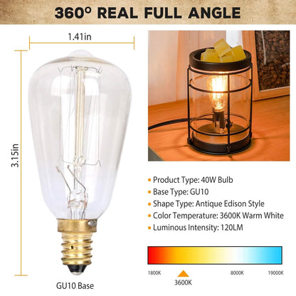 Electric Wax Melt Warmer Vintage Light Bulb