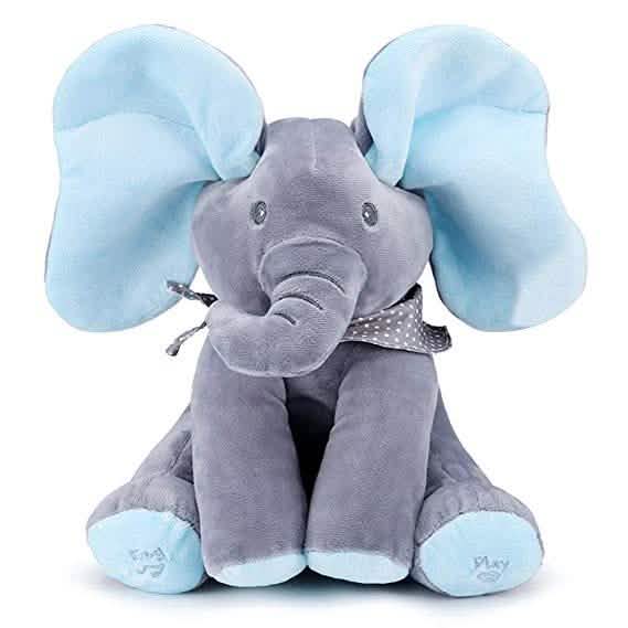 Electronic Talking Singing Blinking Eyes Elephant Plush Toy