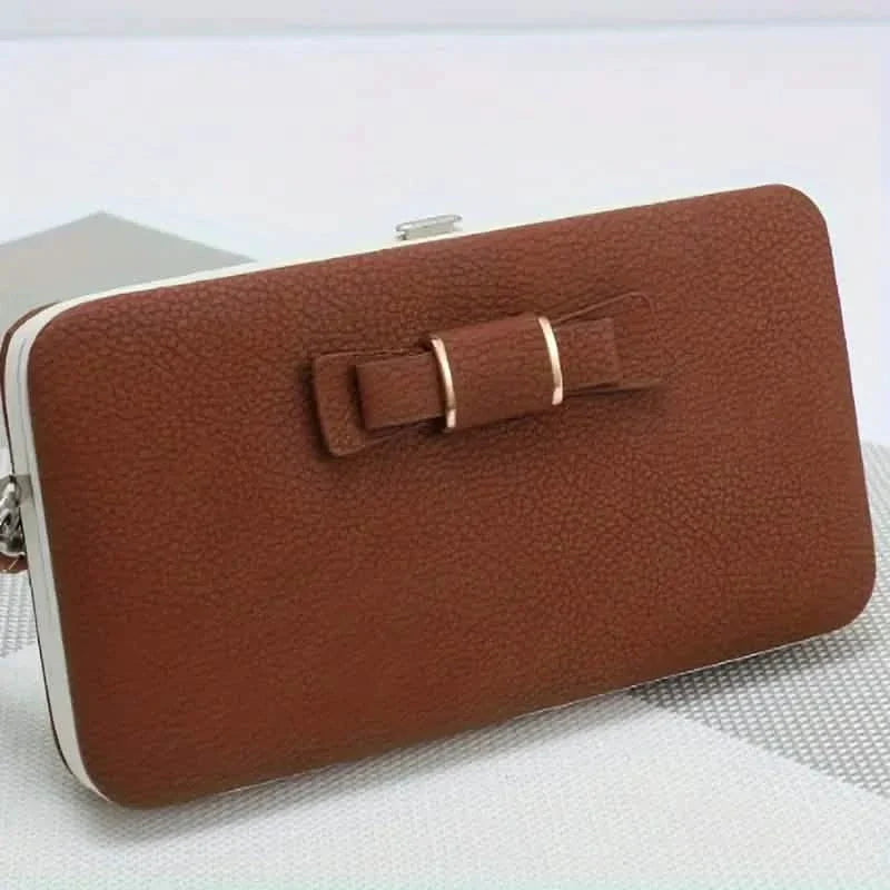 Elegant Bow Decor Phone Wallet