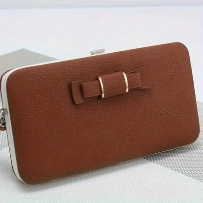 Elegant Bow Decor Phone Wallet