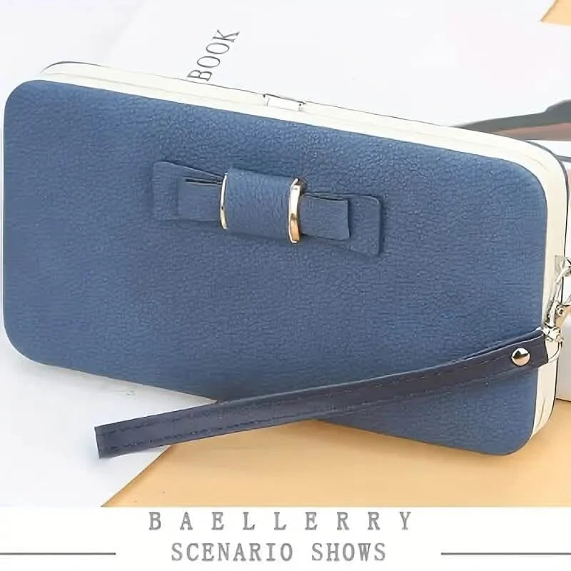 Elegant Bow Decor Phone Wallet
