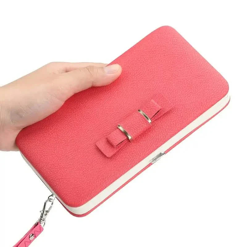 Elegant Bow Decor Phone Wallet