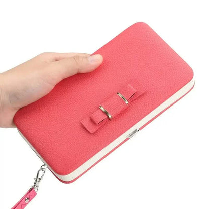 Elegant Bow Decor Phone Wallet