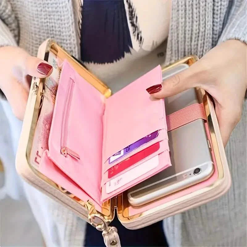 Elegant Bow Decor Phone Wallet