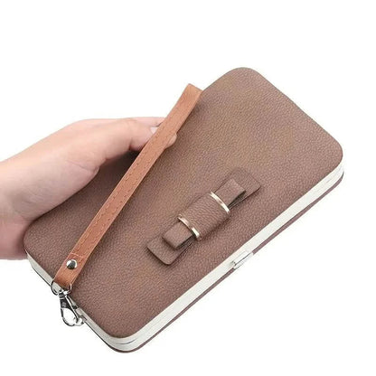 Elegant Bow Decor Phone Wallet