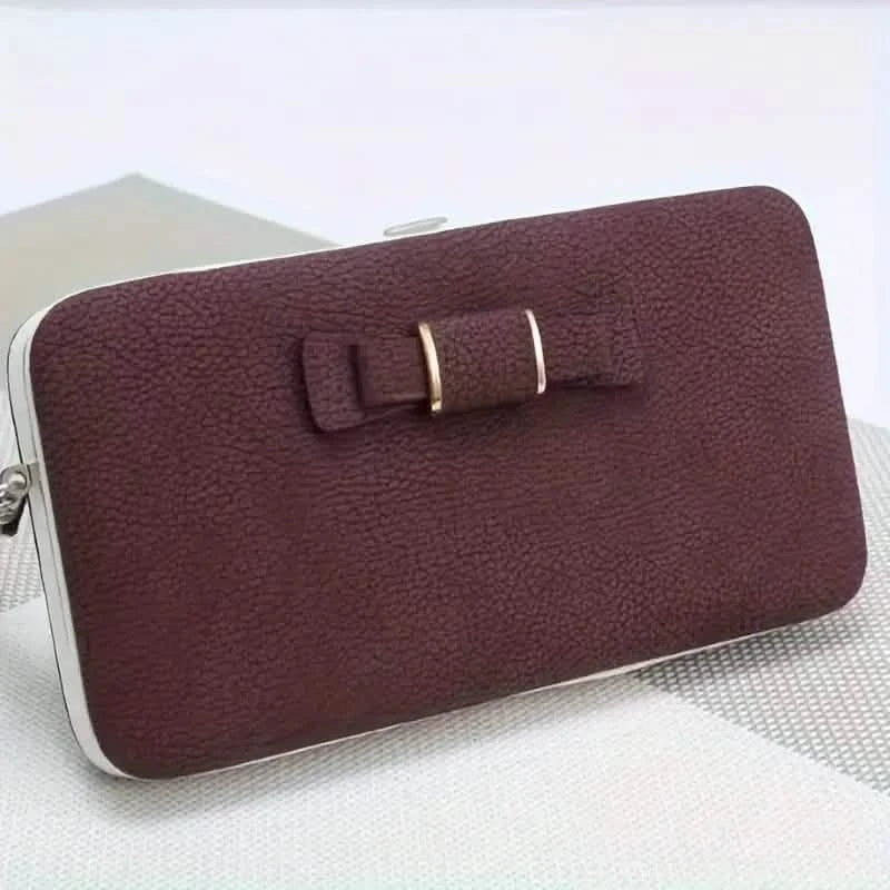 Elegant Bow Decor Phone Wallet