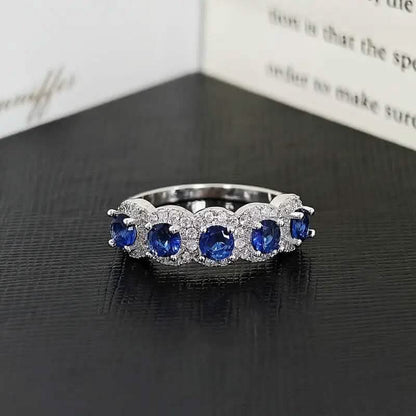 Elegant Copper Ring with Synthetic Cubic Zirconia