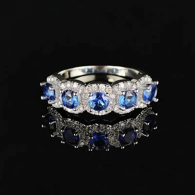 Elegant Copper Ring with Synthetic Cubic Zirconia