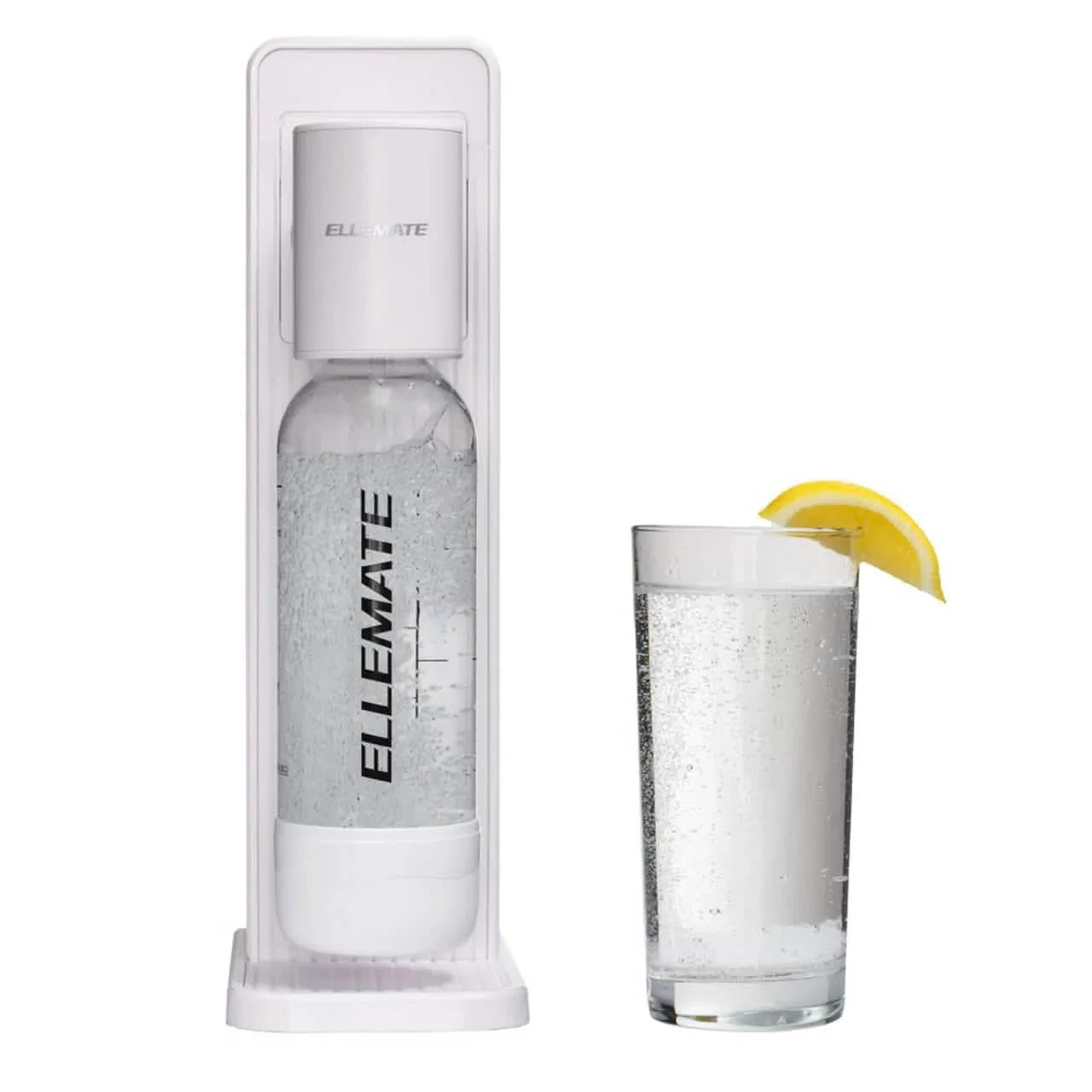 Ellemate Classic Carbonated Drink Maker, Seltzer Water with One-Push Fizz Technology, Cordless Carbonation for Bubbly Water