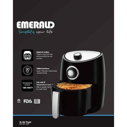Emerald Compact 2 Liters Mini Air Fryer