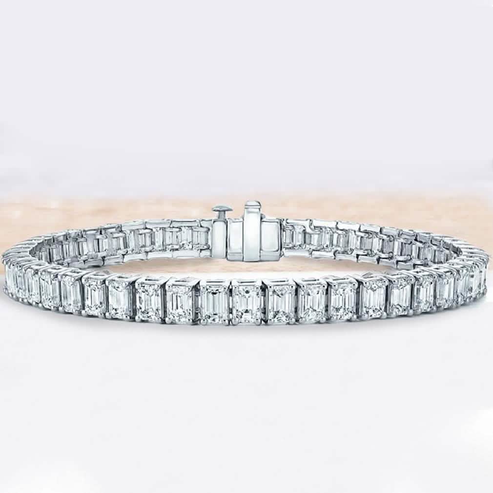 Emerald Cut Tennis Bracelet Made with Swarovski Elements