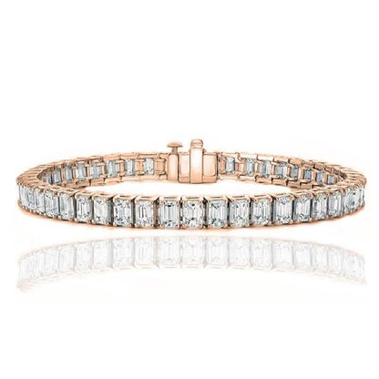 Emerald Cut Tennis Bracelet Made with Swarovski Elements