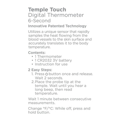 Equate Temple Touch 6-Second Digital Thermometer