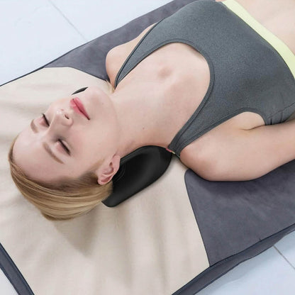Ergonomic Heated Neck Stretcher Cervical Traction Therapy Pillow with Graphene Heating Pad