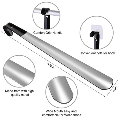 Ergonomic Stainless Steel Easy Grip Long Handle Shoe Horn