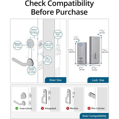 eufy Security Smart Lock With Built-in Wifi (Refurbished)