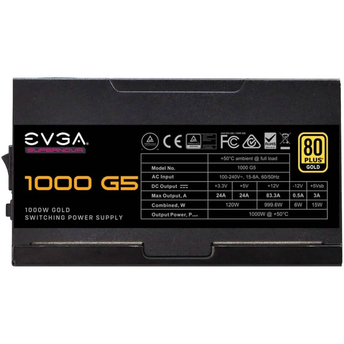 EVGA SuperNOVA 1000 G5 Power Supply (220-G5-1000-X1) (Refurbished)
