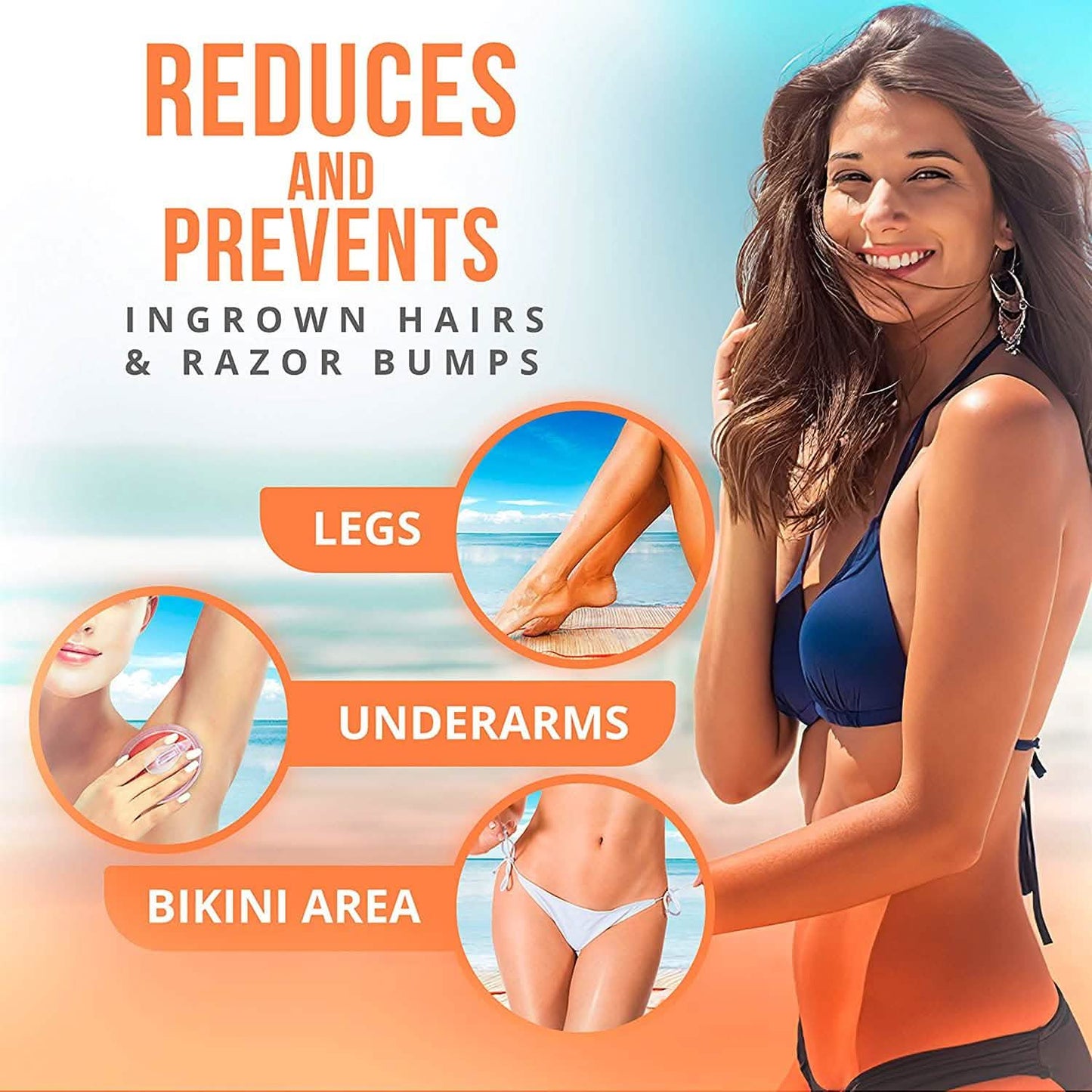 Exfoliating Brush Ingrown Hair and Razor Bump Treatment