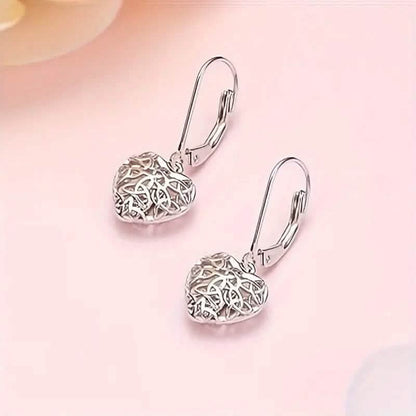 Exquisite Hollow Heart-Shaped Hoop Earrings