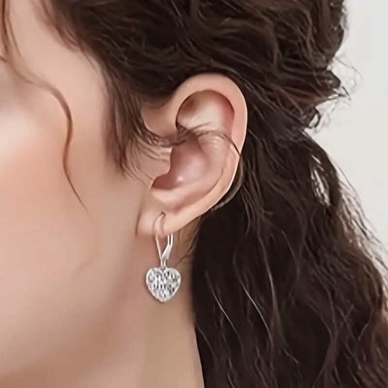 Exquisite Hollow Heart-Shaped Hoop Earrings