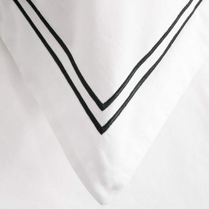 Exquisite Hotel Satin Stitched 100% Cotton Percale Duvet Set