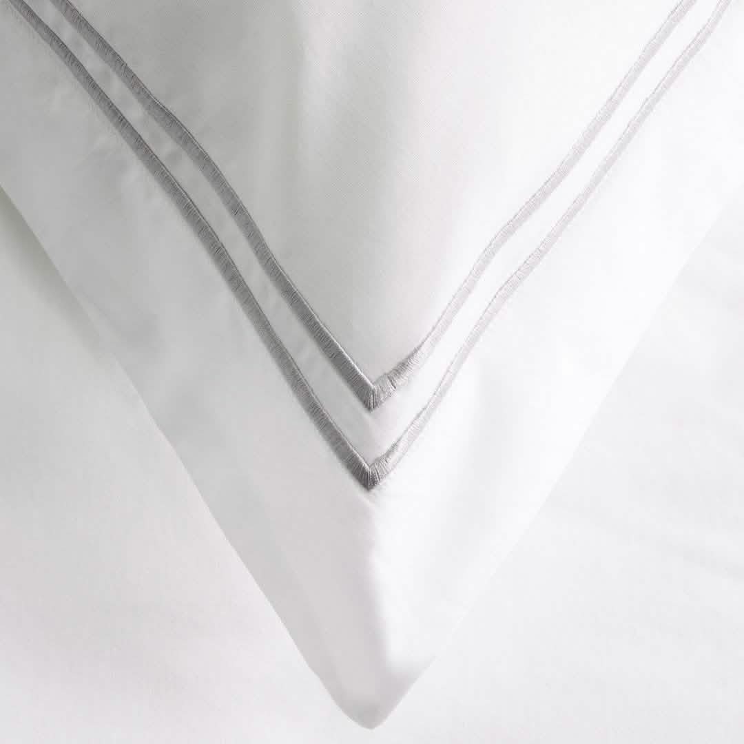 Exquisite Hotel Satin Stitched 100% Cotton Percale Duvet Set