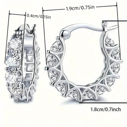 Exquisite Zirconia Hoop Earrings