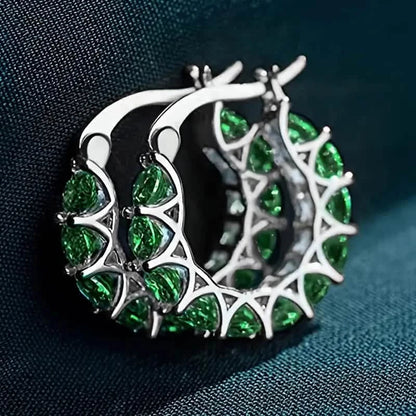 Exquisite Zirconia Hoop Earrings