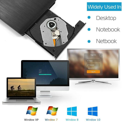 External CD DVD Drive USB 3.0 Slim